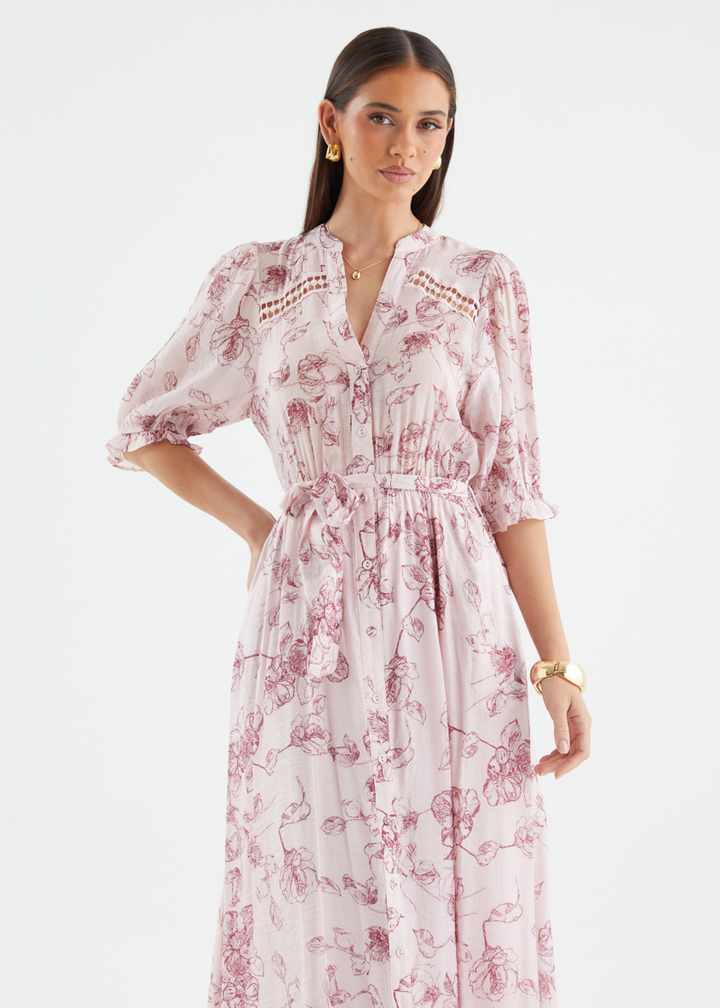 Sumaya Midi Dress - Rose Pink