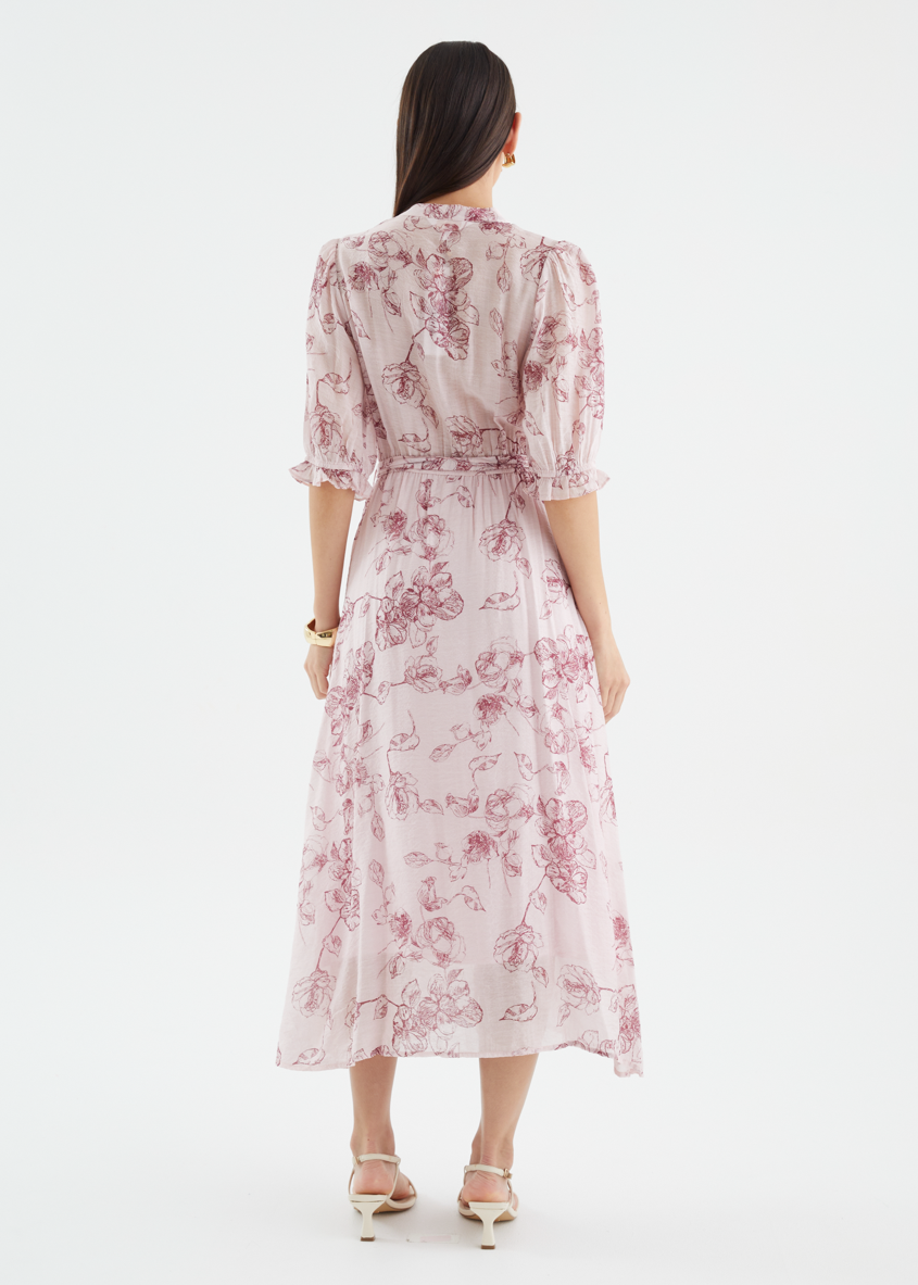 Sumaya Midi Dress - Rose Pink