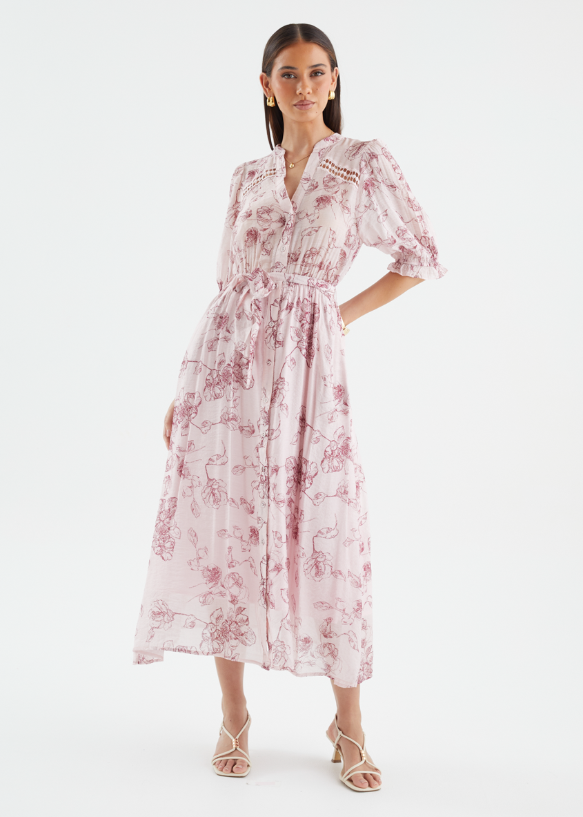 Sumaya Midi Dress - Rose Pink