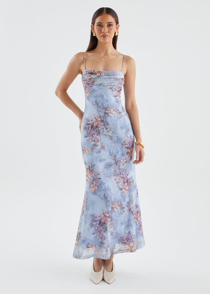 Stassie Maxi Dress - Periwinkle Floral
