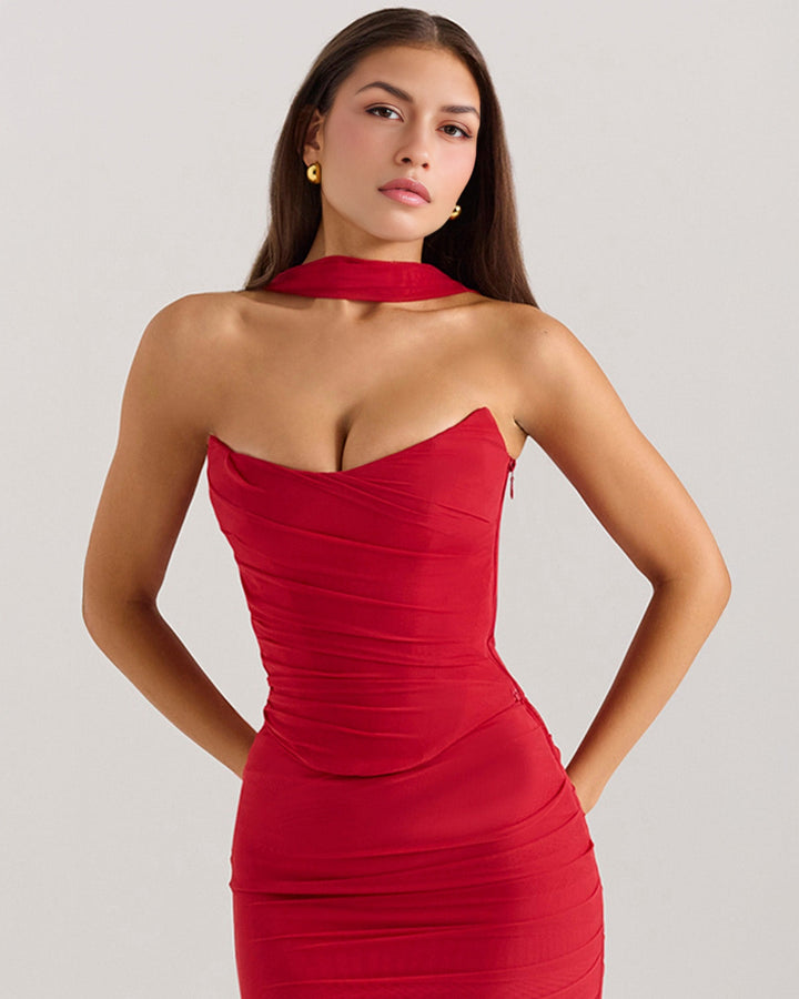 Joyce | Elegant Sculpted Gown