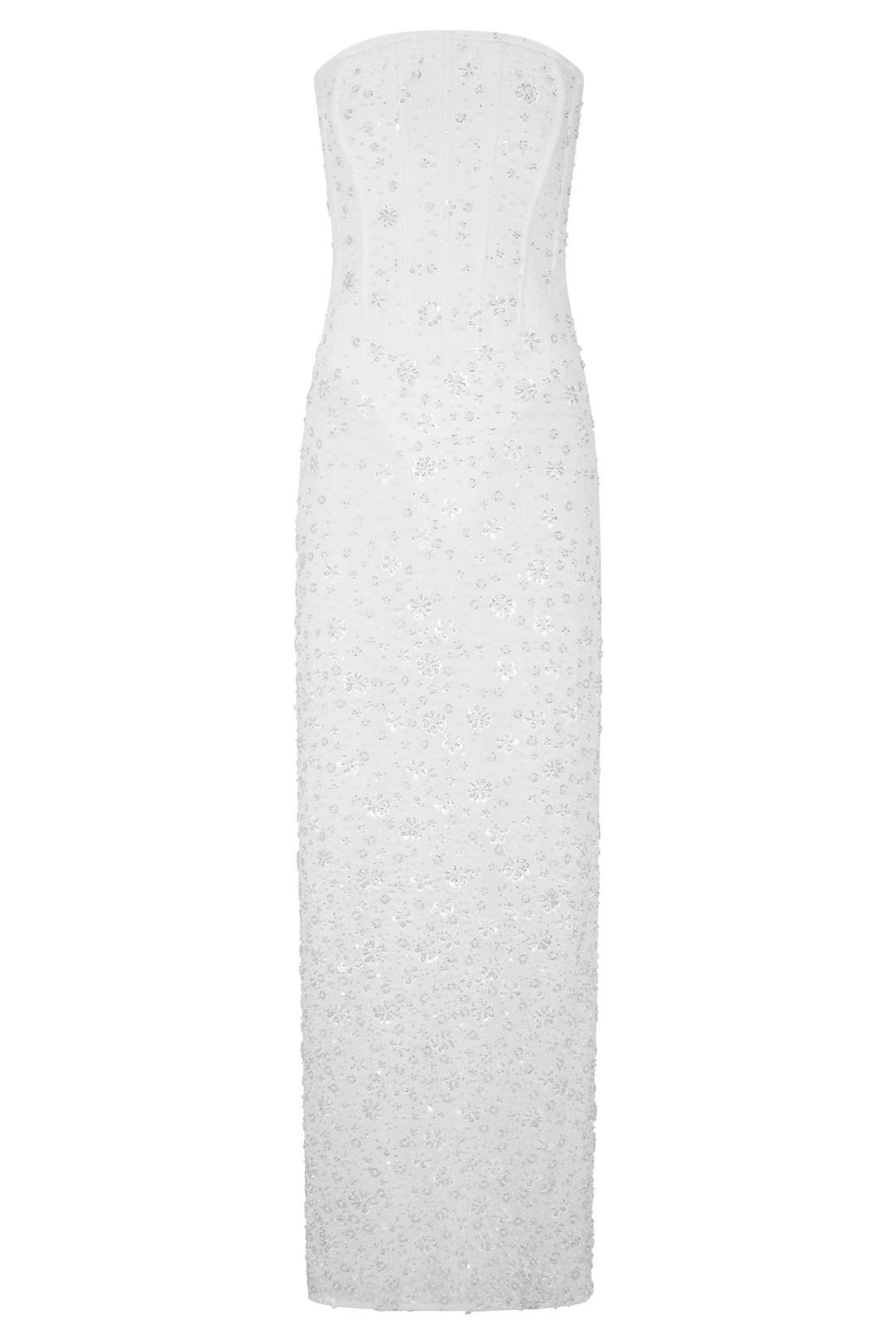 Gemma Strapless Embellished Maxi Dress - Ivory
