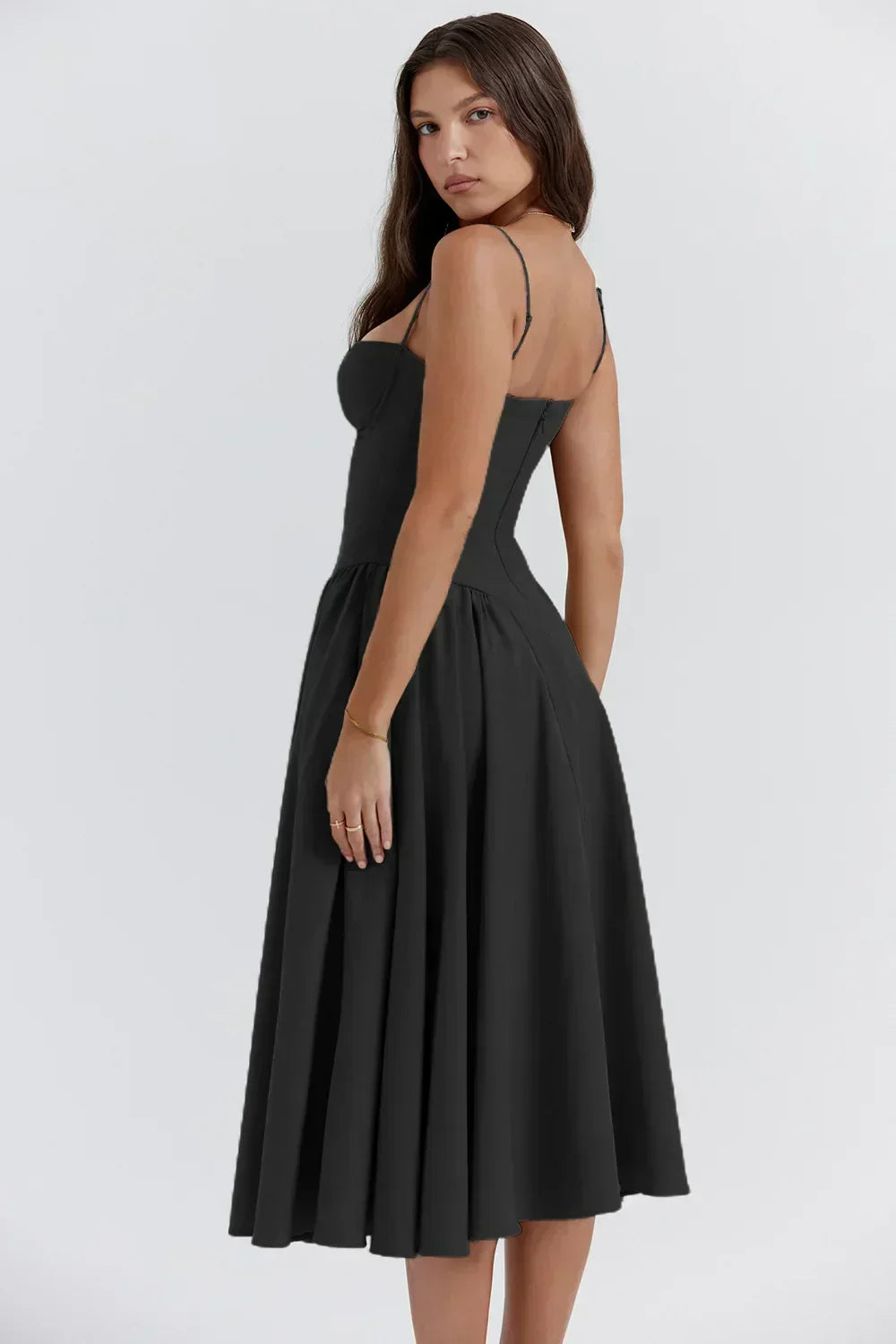 Calliope | Women's Sleeveless Structured Midi Summer Dress