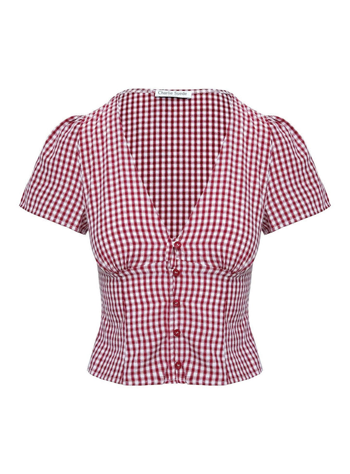Isla | Playful Checkered Top