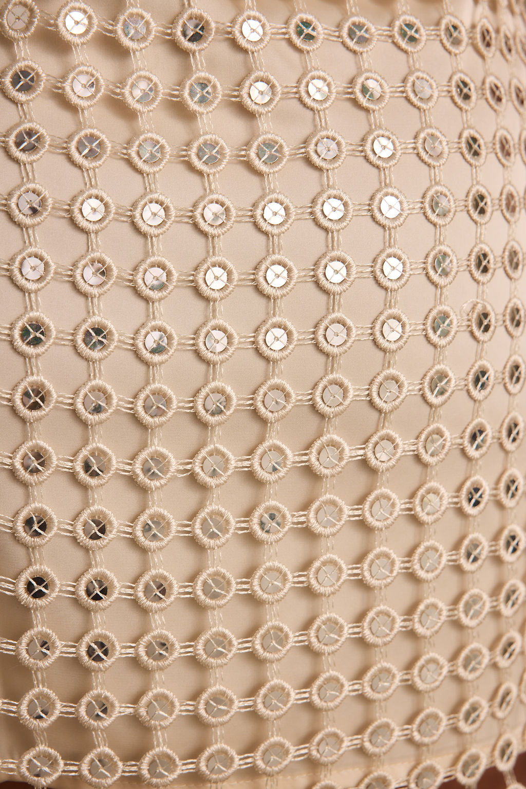 Ola Champagne Sequin Scarf Top