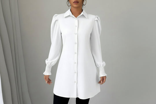 Women's Casual Single-Breasted Long-Sleeve Shirt