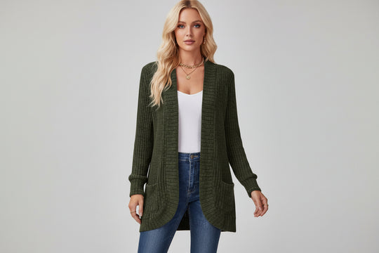 Women's Patchwork Long Sleeve Cardigan Jacket