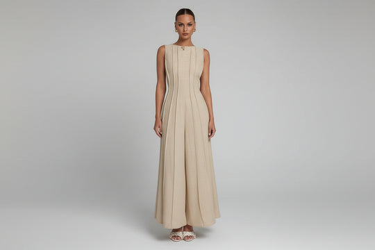 Women’s Sleeveless Pleated Maxi Dress