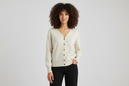 Women’s V-Neck Long Sleeve Knit Cardigan Sweater