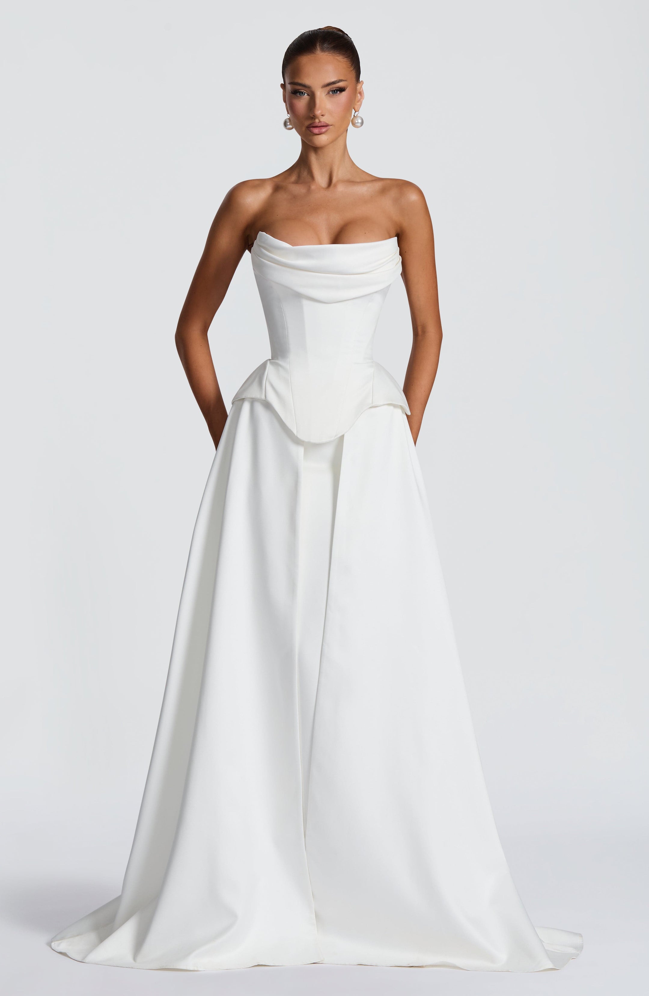 Neri Skirt Train - Ivory