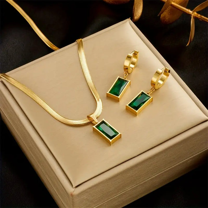 Zerina | Radiant Green Jewelry Set