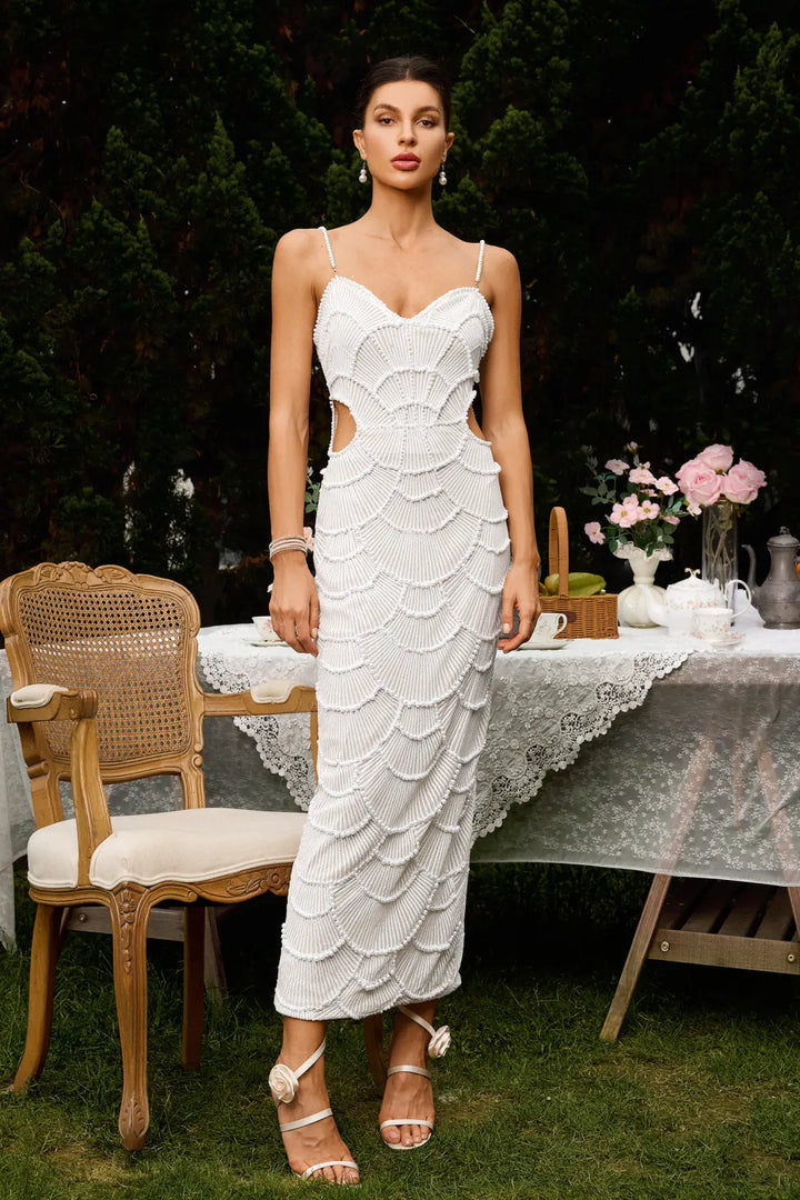 Halvina | Embroidered Cutout Dress