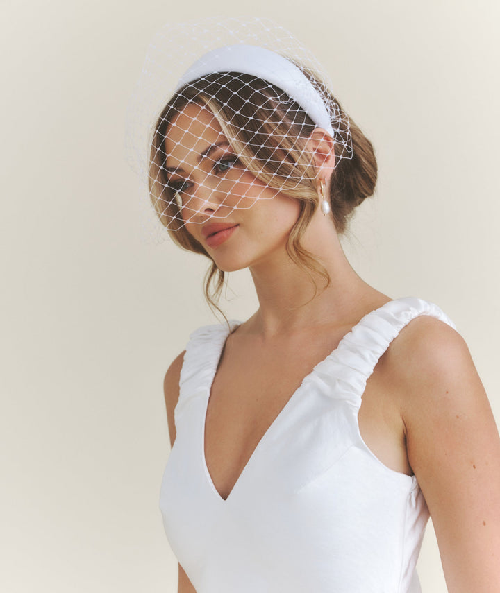 V Neck Satin Maxi Dress – White