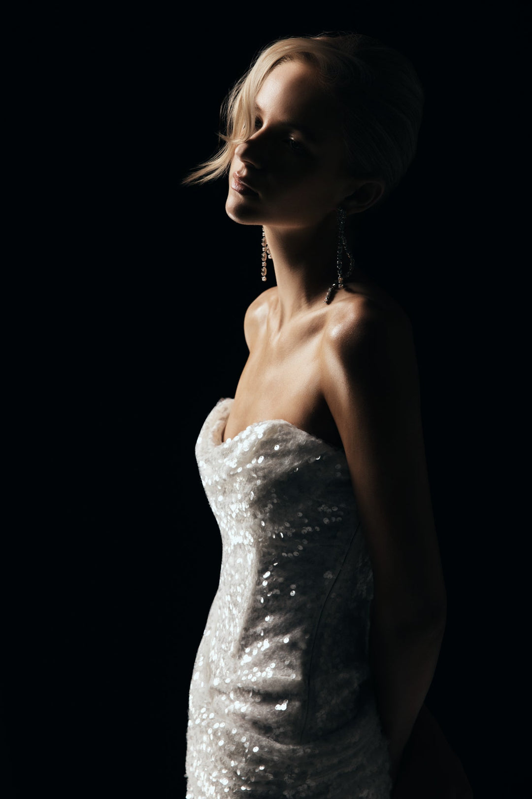 Nala Strapless Sequin Maxi Dress - Ivory