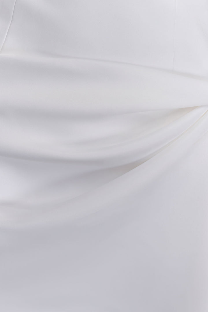 Evianna Strapless Gathered Mini Dress - White