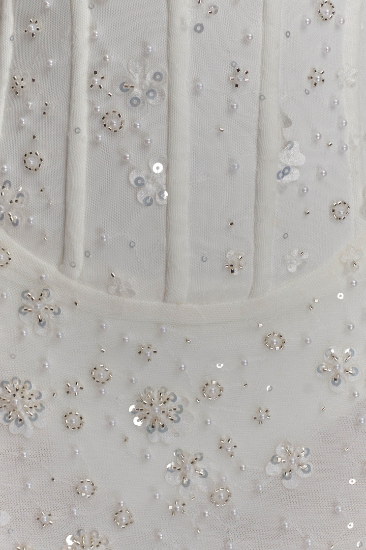 Gemma Strapless Embellished Maxi Dress - Ivory