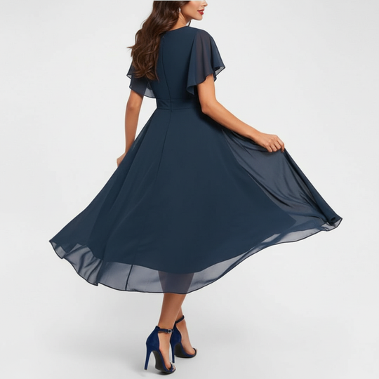 Clarissa™ Flowing V-Neck Maxi Dress