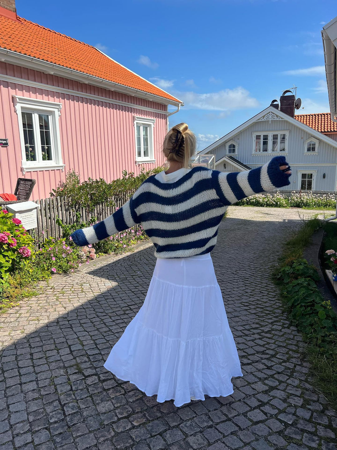 Fidelis | Striped Off-Shoulder Sweater