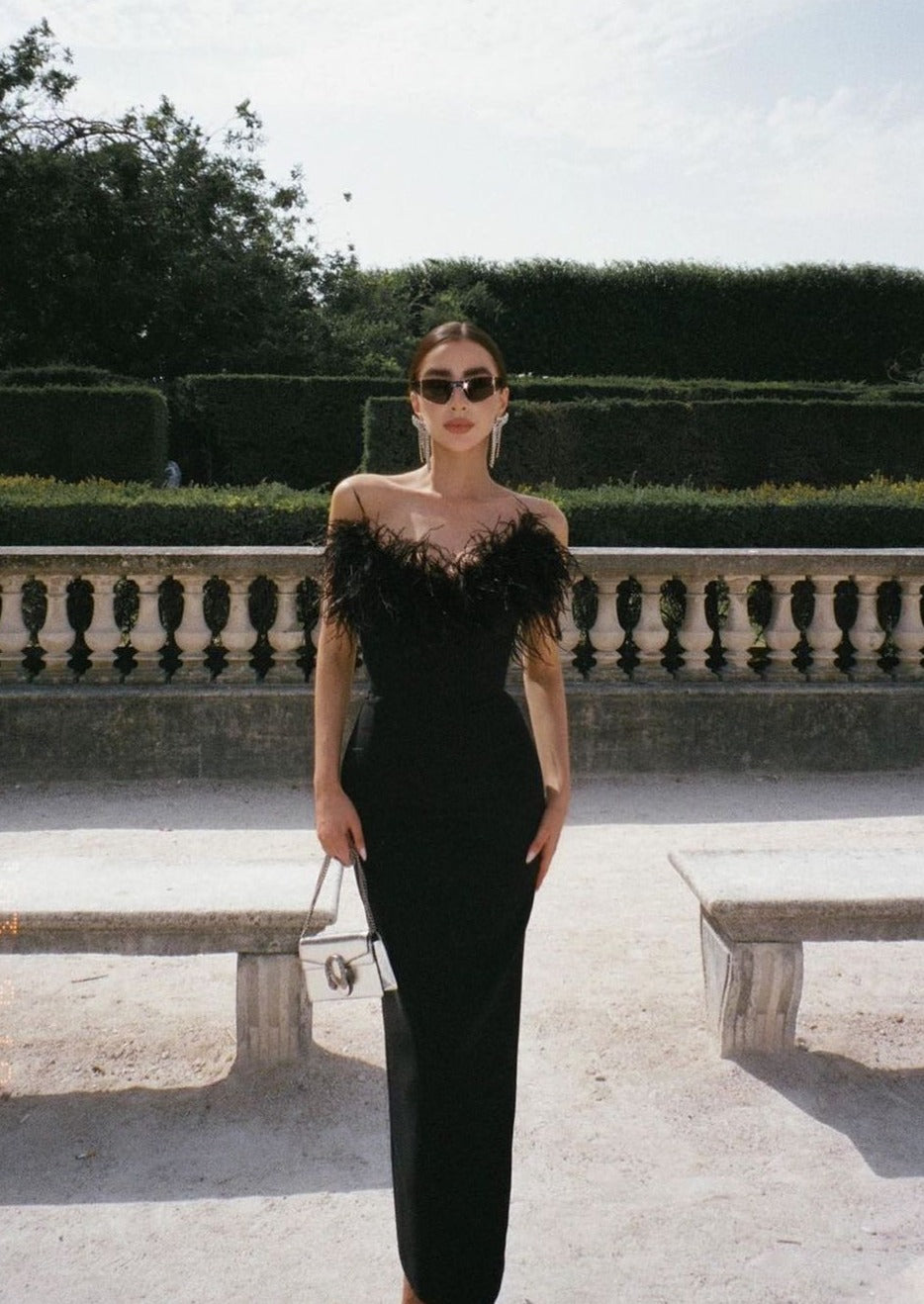 Zosia | Robe en Plumes Noires