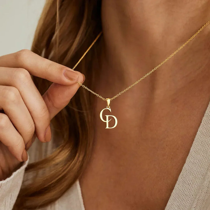LINKED INITIALS  - NECKLACE