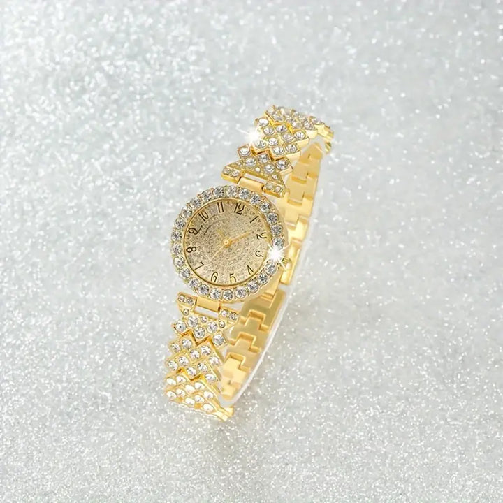 Morvoren | Gold Crystal Watch & Bracelet Set