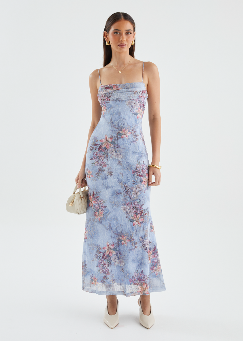 Stassie Maxi Dress - Periwinkle Floral