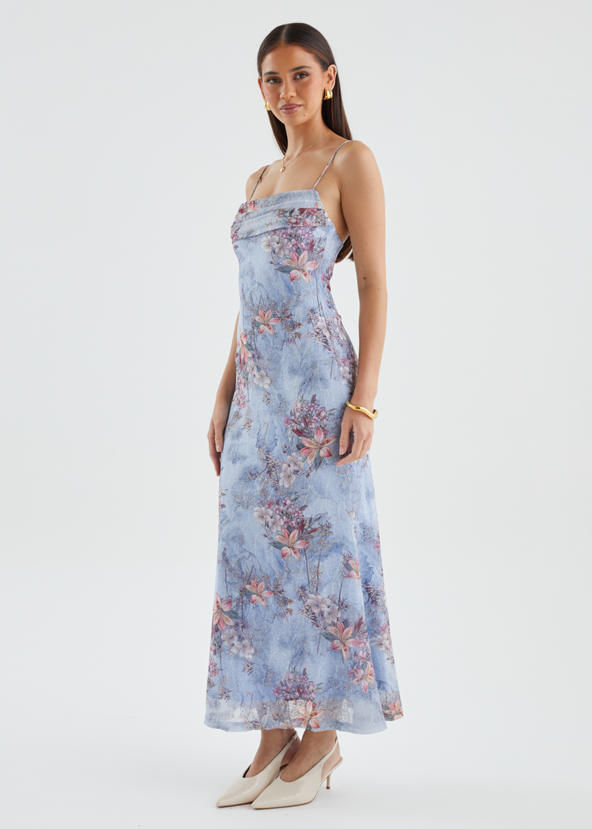 Stassie Maxi Dress - Periwinkle Floral