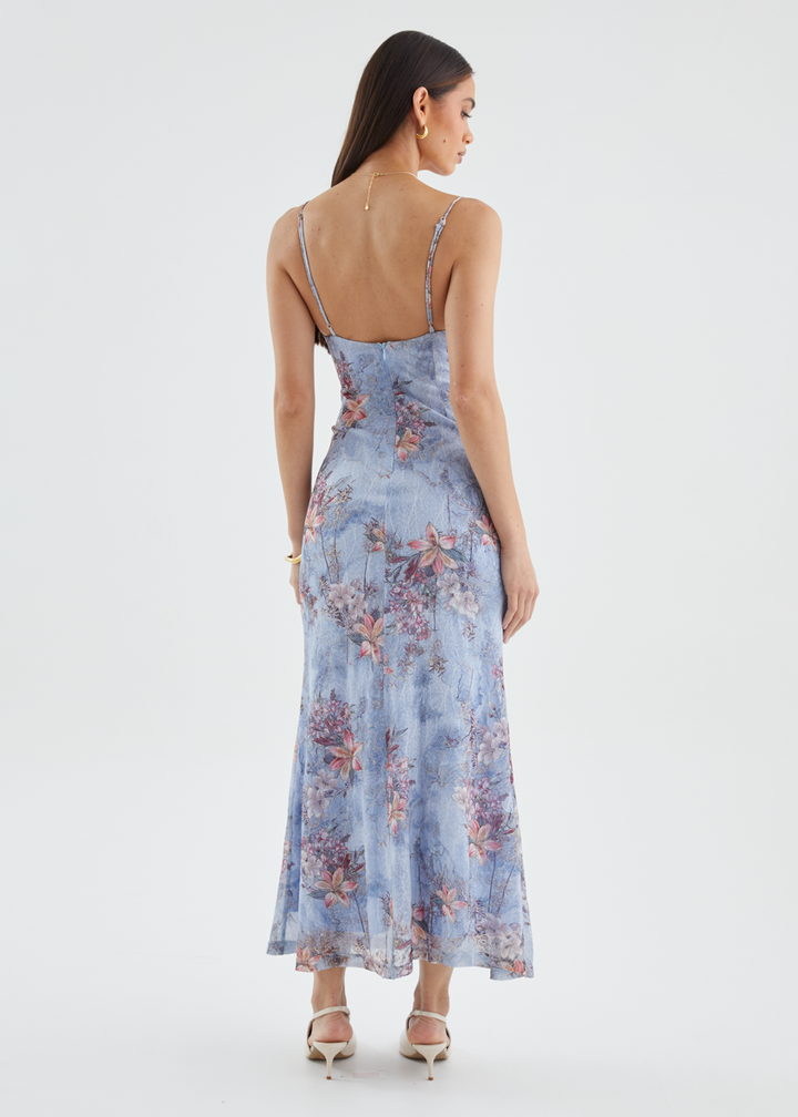 Stassie Maxi Dress - Periwinkle Floral