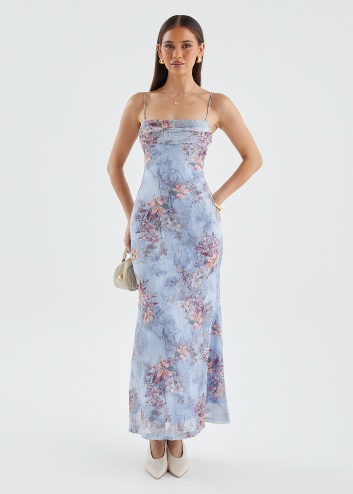 Stassie Maxi Dress - Periwinkle Floral