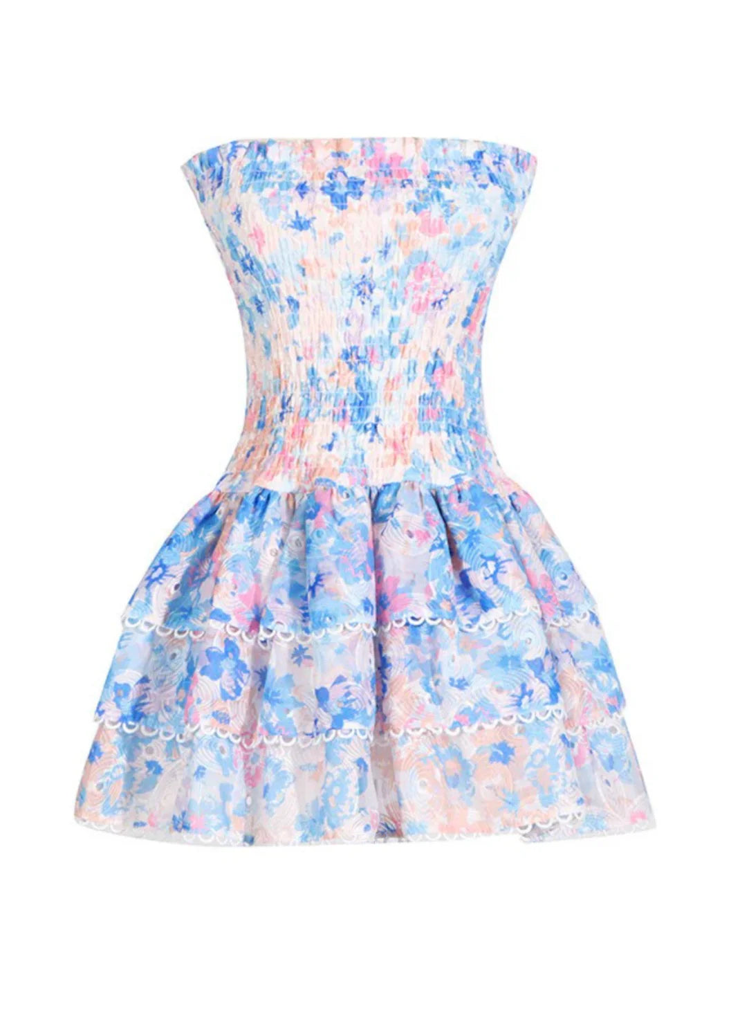 Kenza | Tiered Hem Strapless Sundress