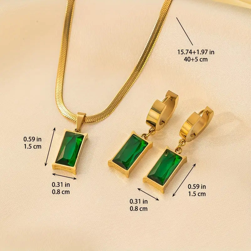 Zerina | Radiant Green Jewelry Set