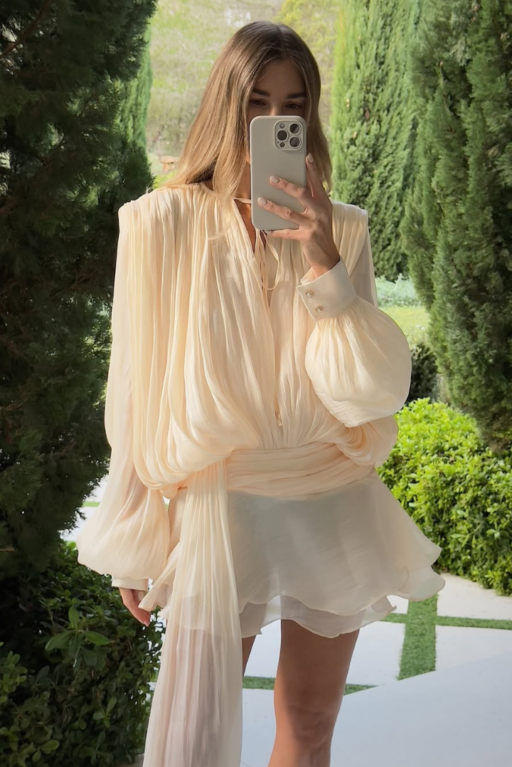 Blyssandra | Shimmer Long Sleeve Mini Dress