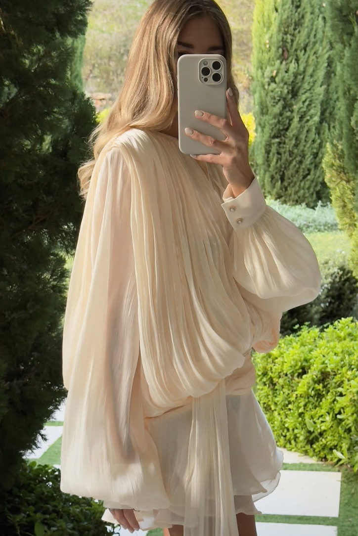 Blyssandra | Shimmer Long Sleeve Mini Dress