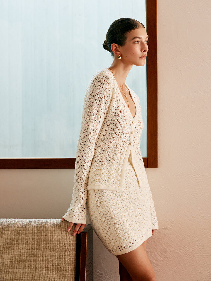 Pippa | Cotton Blends Hollow Skirt Set