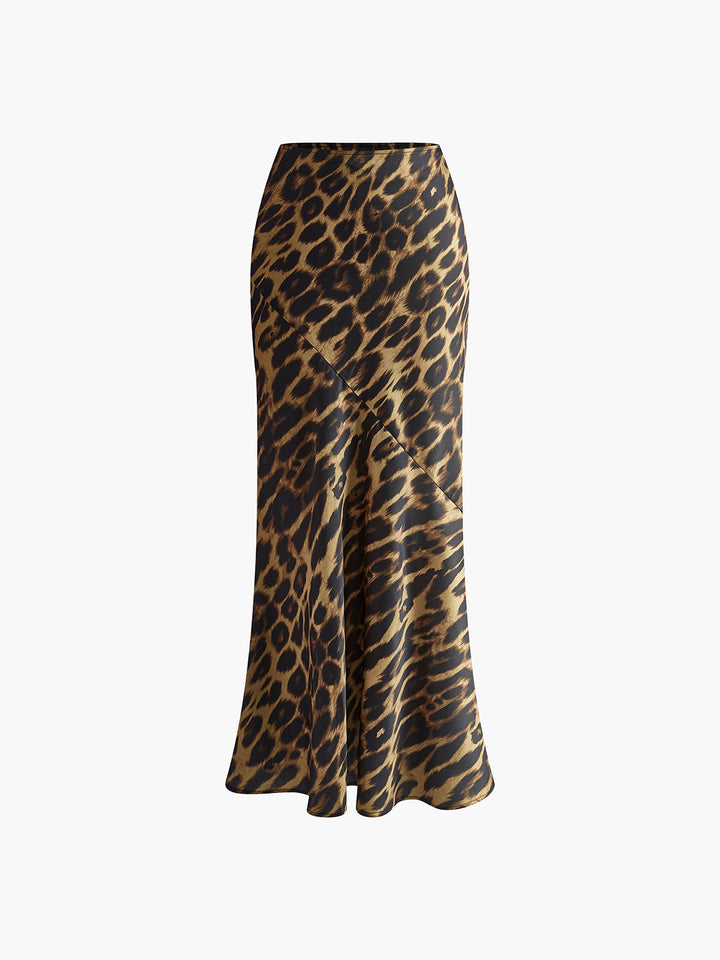 Darcy | Slim Leopard Print Maxi Skirt