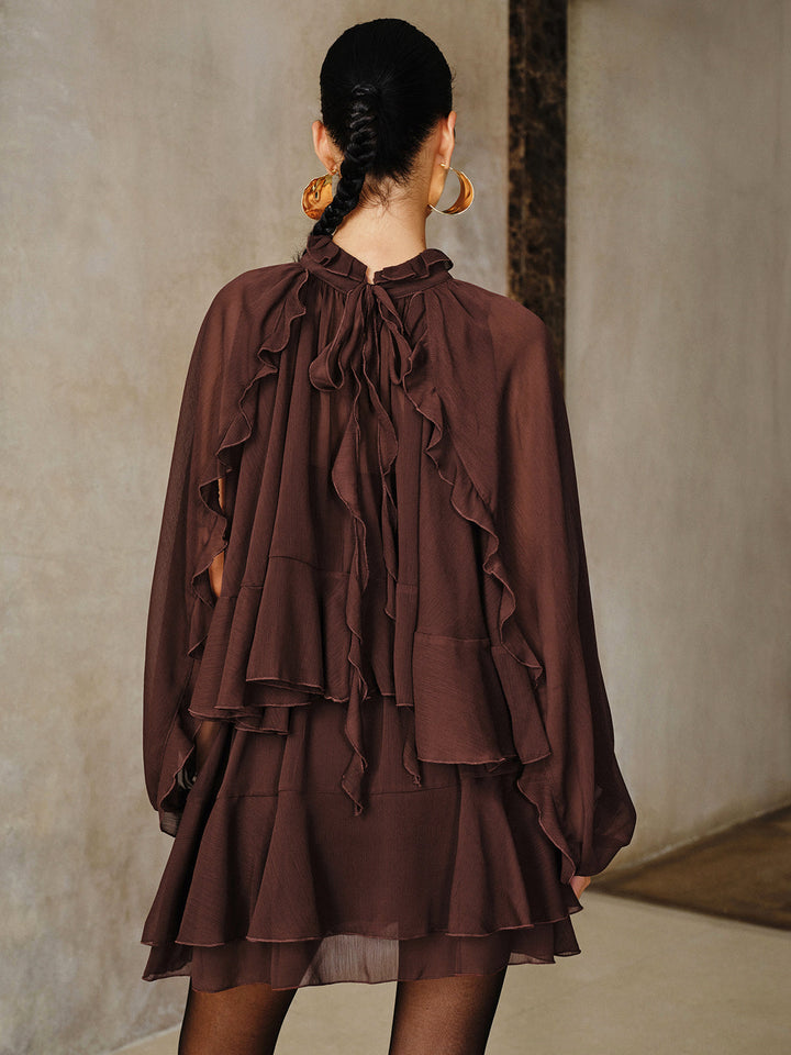 Freya | Tiered Ruffle Chiffon Mini Dress Set