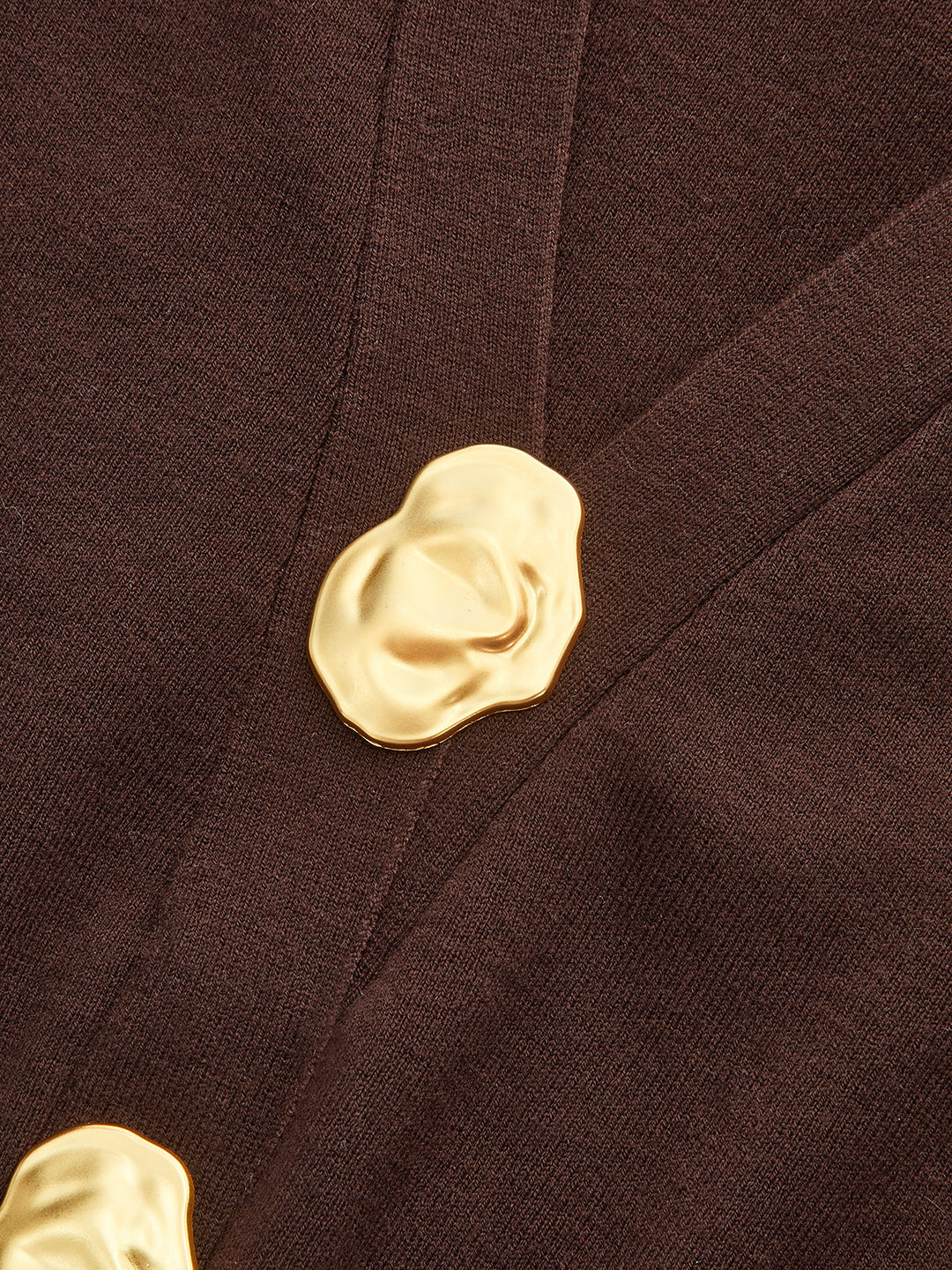 Millie | Metal Button V-Neck Knit Cardigan