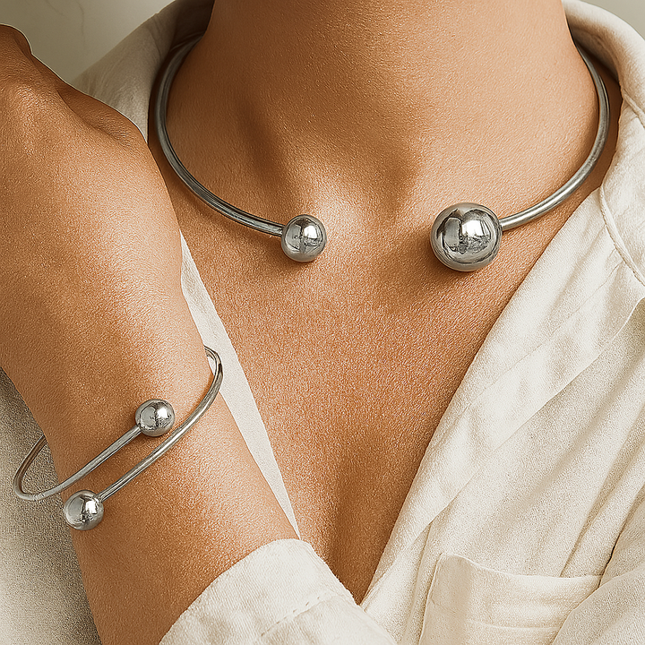 Alethea | Sculpted Sphere Statement Set