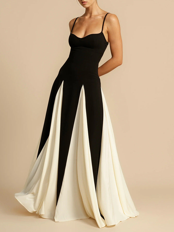 Neritha | Two-Tone Elegant Maxi Dress