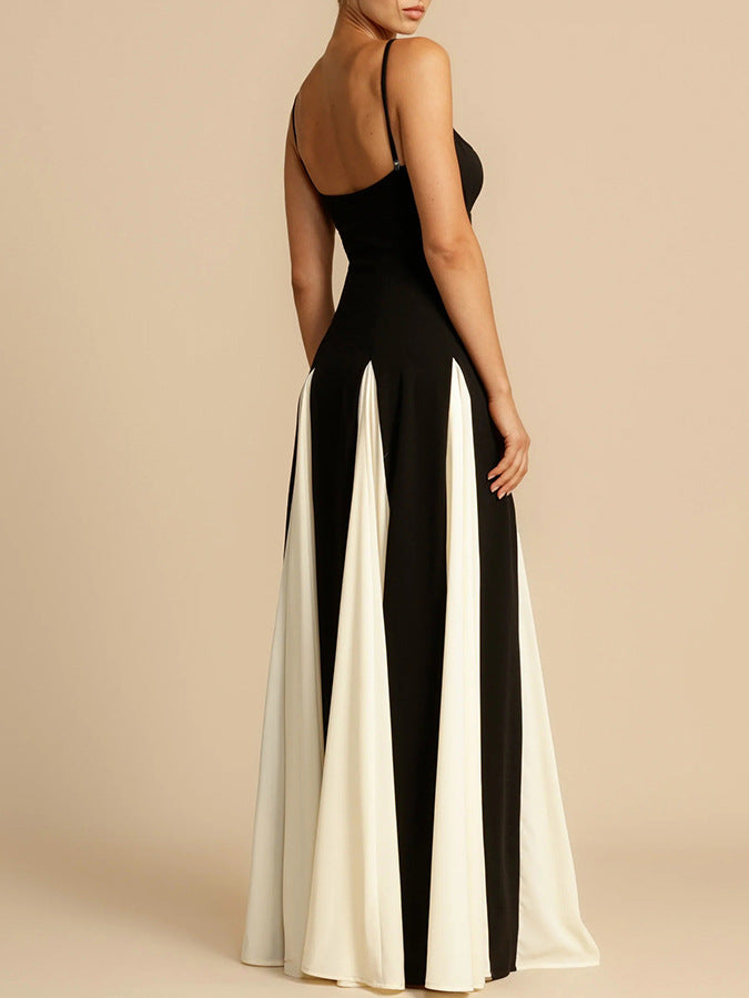Neritha | Two-Tone Elegant Maxi Dress