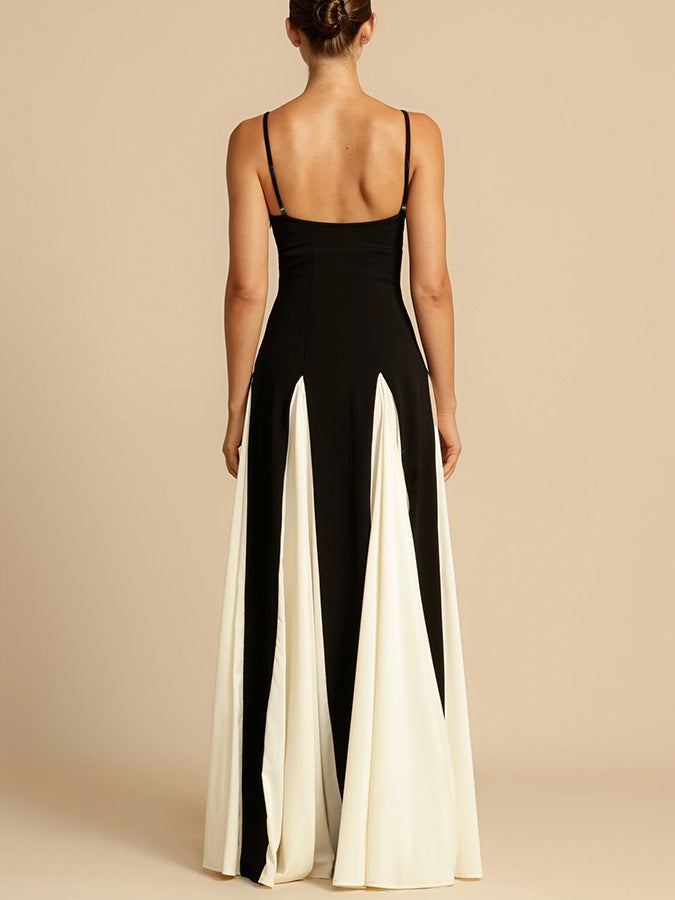 Neritha | Two-Tone Elegant Maxi Dress
