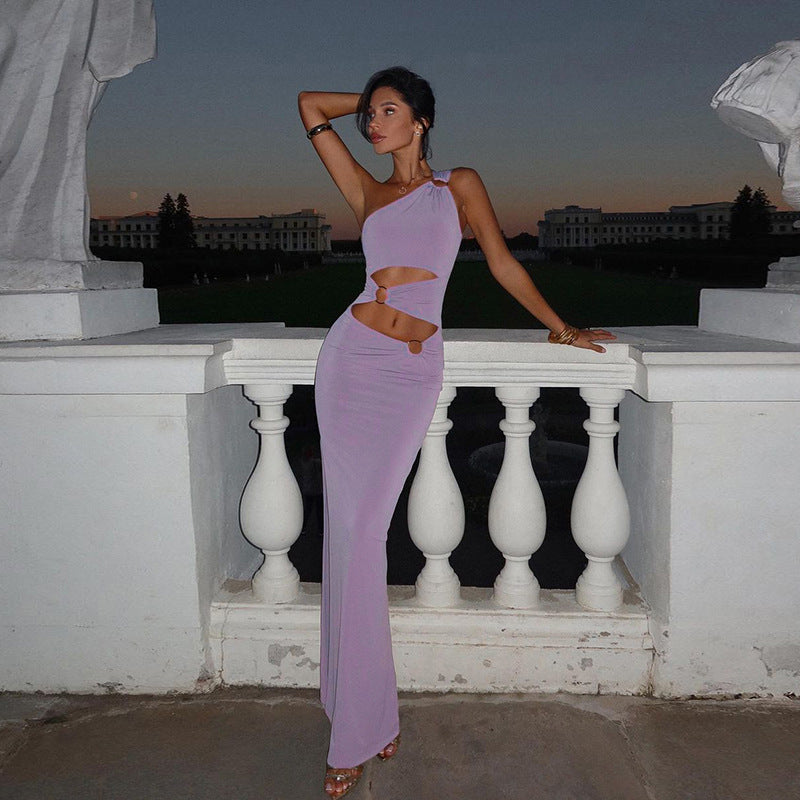 Aeliana | One-Shoulder Cutout Maxi Dress