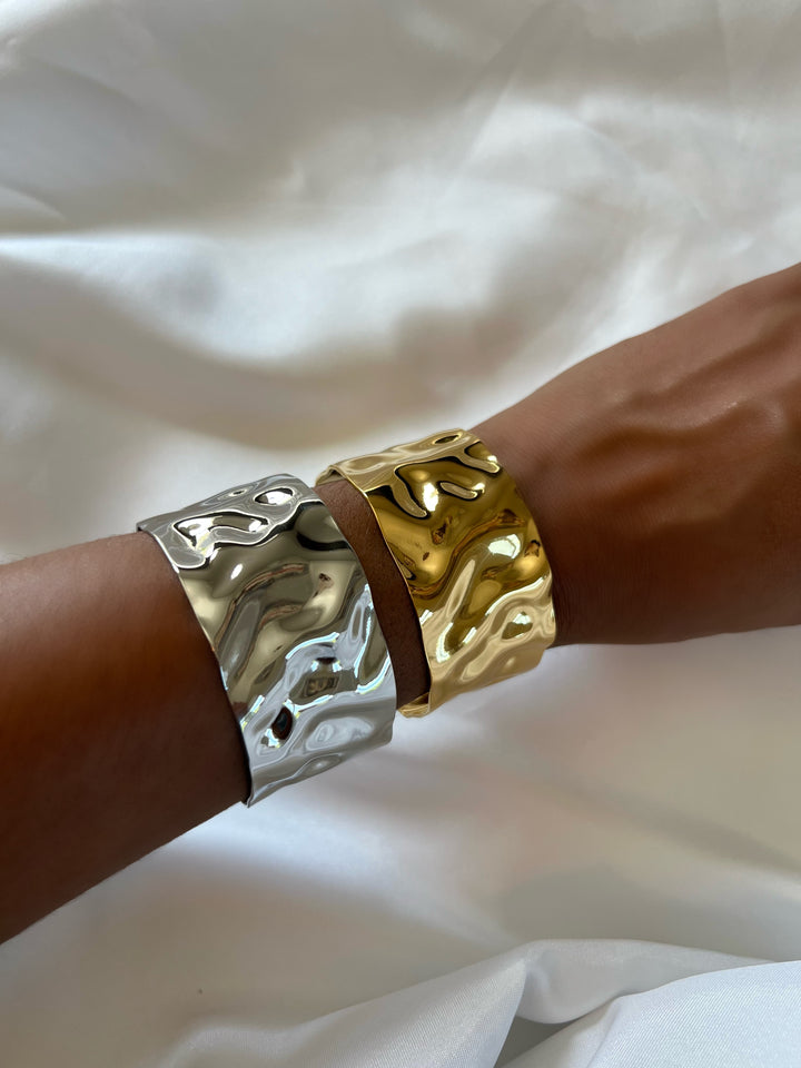 Agnessa | Hammered Cuff Bracelet