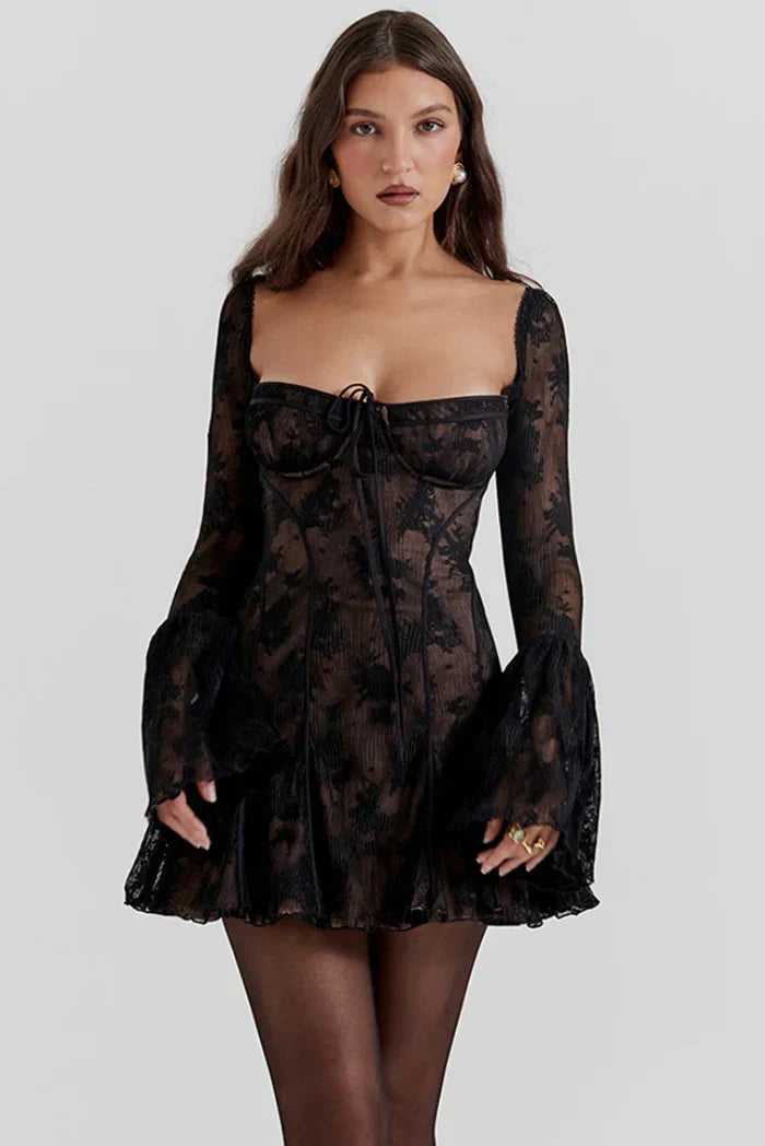 Belle | Floral Lace Mini Dress