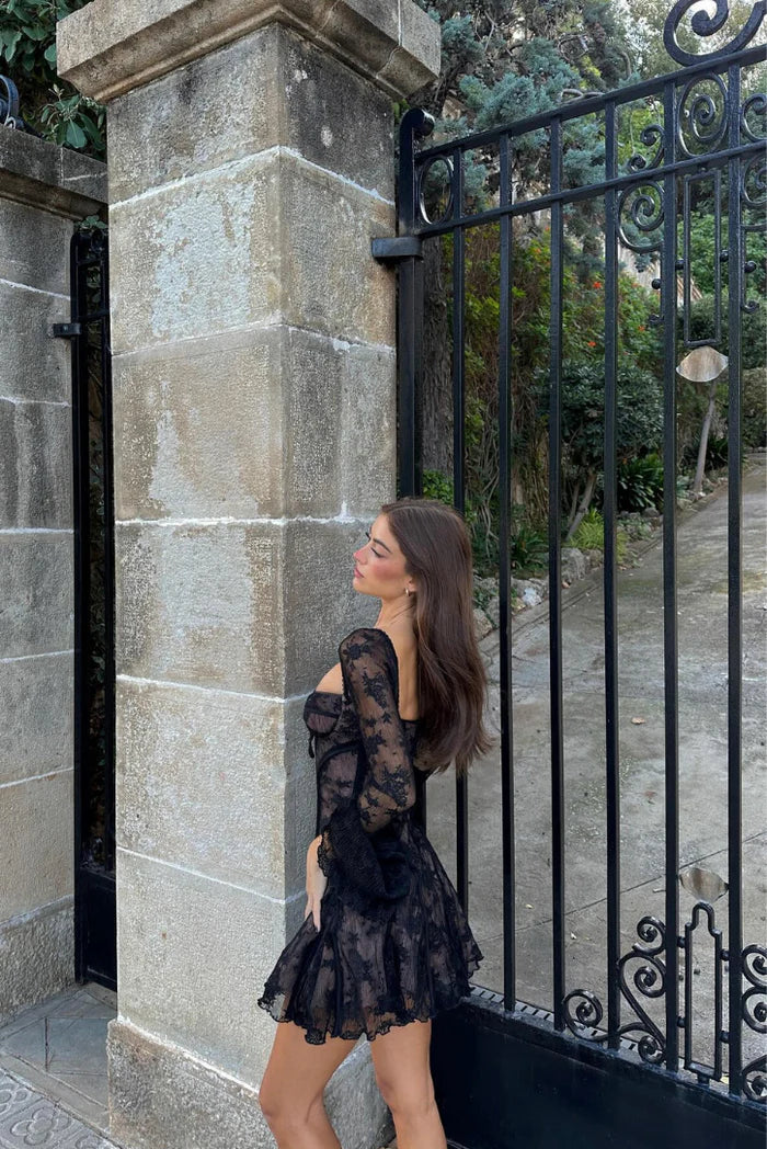 Belle | Floral Lace Mini Dress