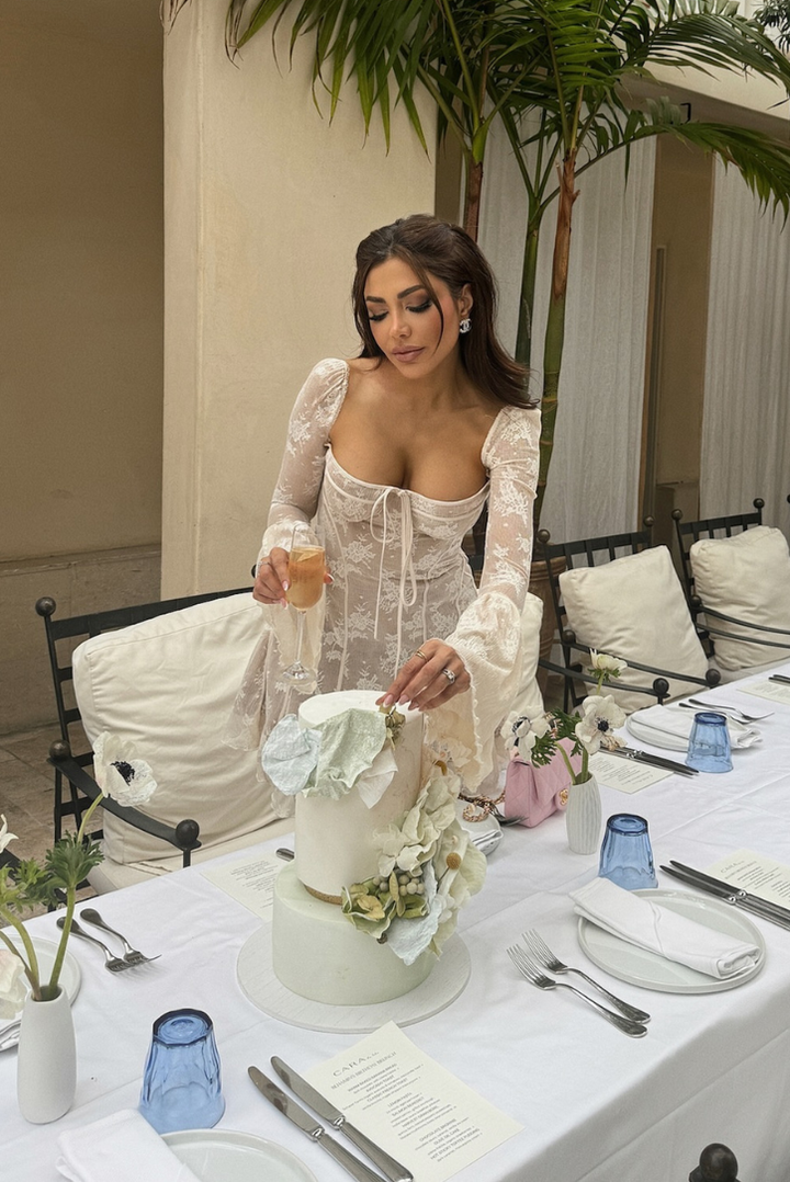Belle | Floral Lace Mini Dress