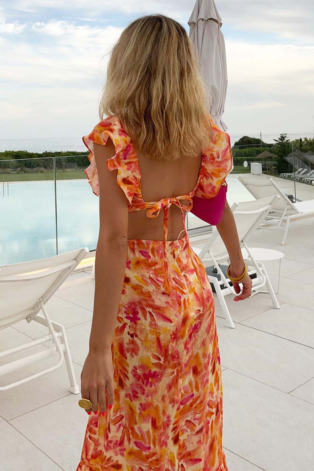 Amabel | Robe d'été à volants vibrante