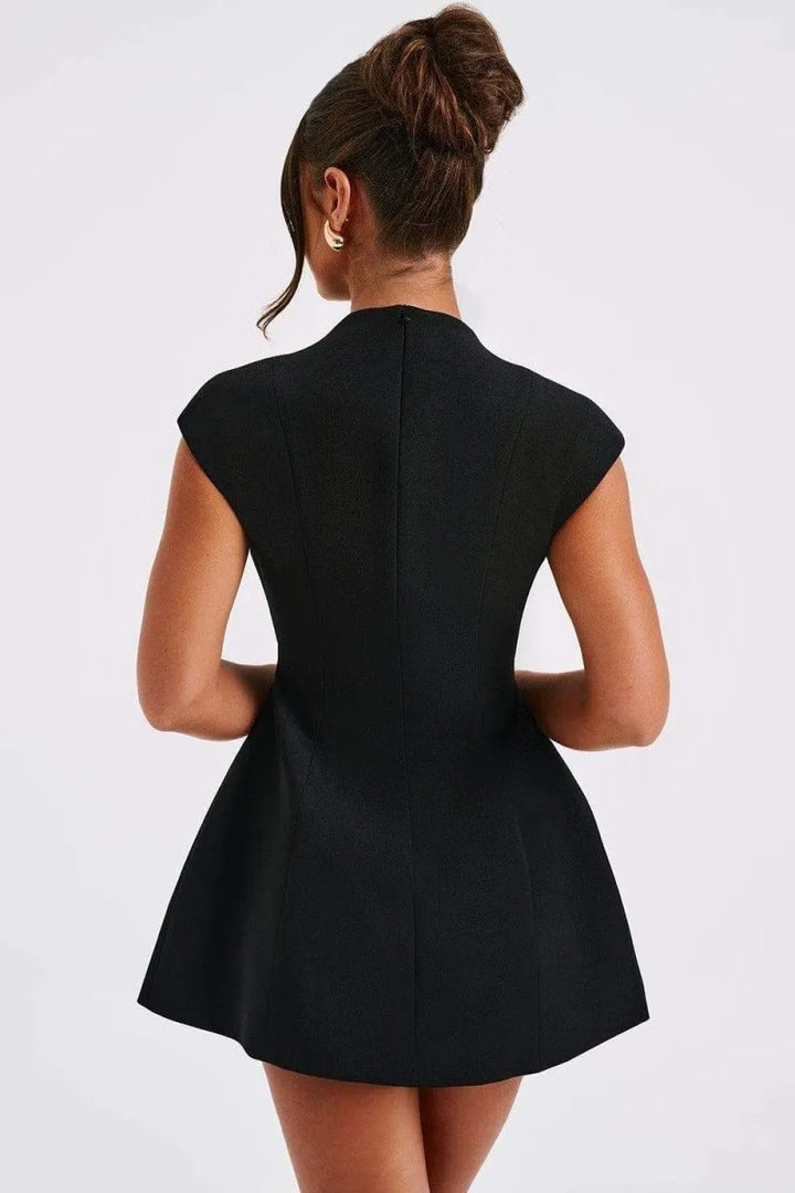 Belora | Plunge Neck Structured Dress