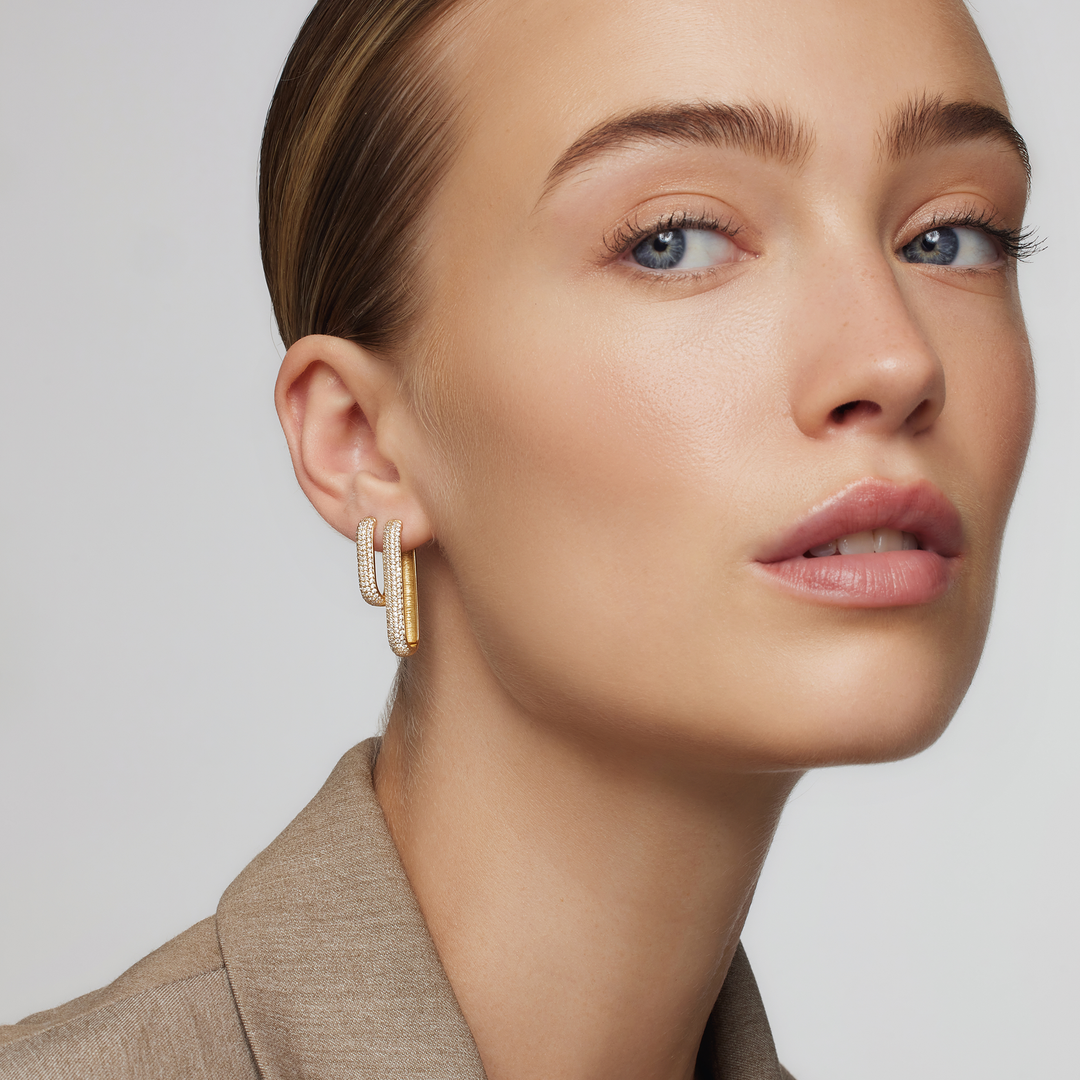 Jenavive | Sparkling Gold Hoops