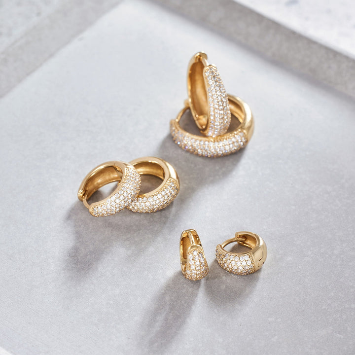 Joscelyne | Shimmering Pavé Hoops